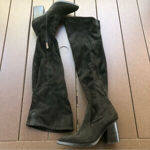 Marc Fisher Black Over-the-Knee Faux Suede Boots Size 8M